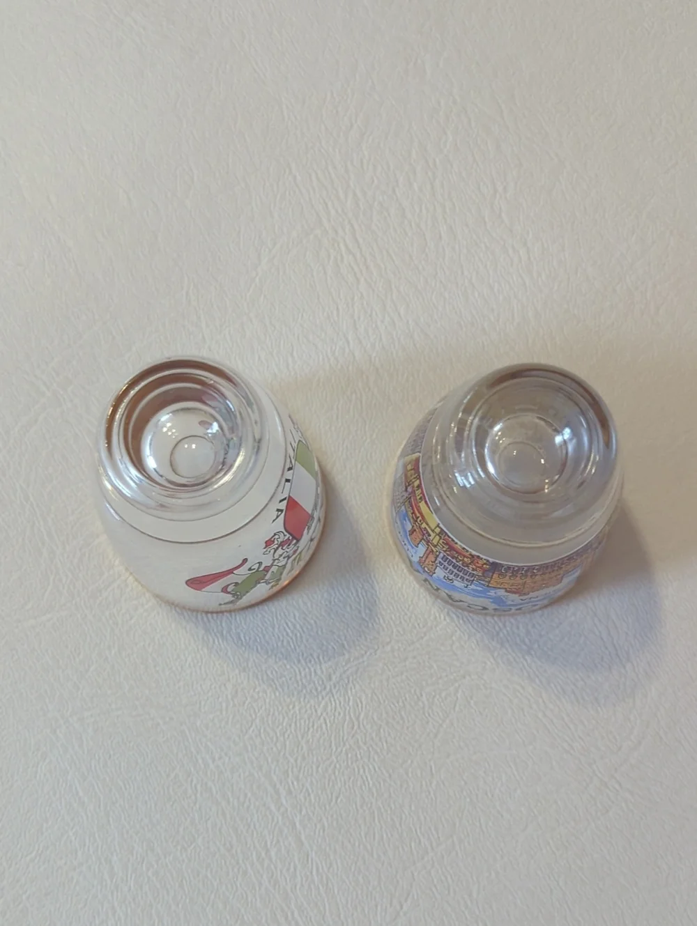 Set Of Italian Souvenir Shot Glasses Italy Tuscany Firenze Pisa Two Shot Glasses